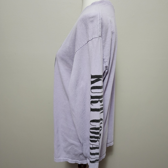 Gildan lavender Kurt Cobain long sleeve band tee size large - Picture 5 of 9